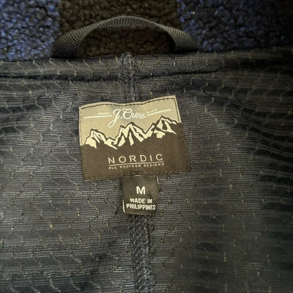 J. Crew Men’s Nordic Sherpa Fleece Vest Check Buffalo Plaid Size Medium